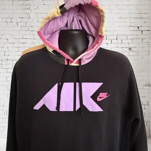 Nike Air Sweatshirt Hoodie Sz L Mens Game Changer Pullover Black CQ7187 Retro